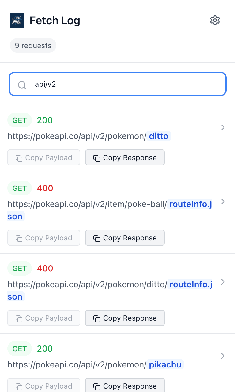 Fetch Log screenshot 1