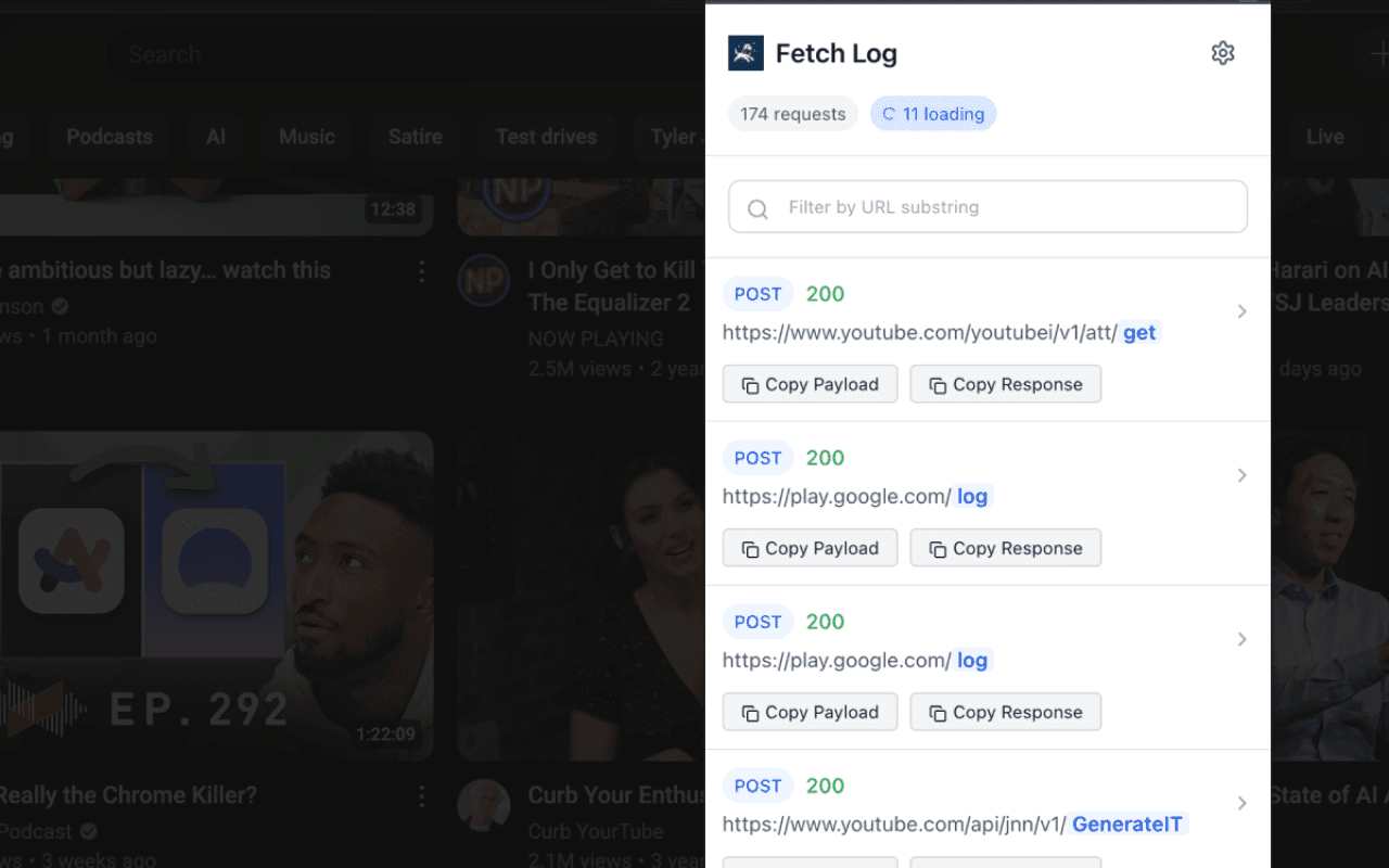 Fetch Log screenshot 2